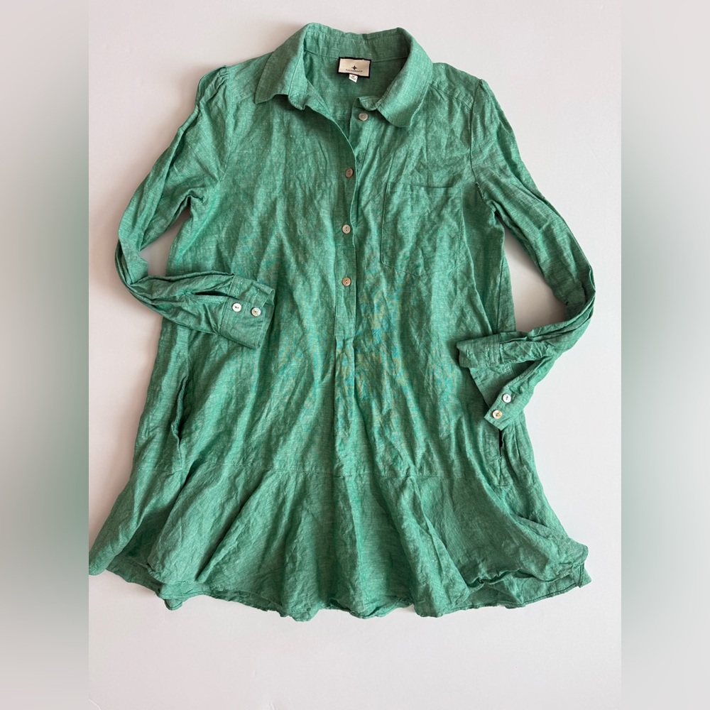 Tuckernuck Green Callahan Shirt Dress